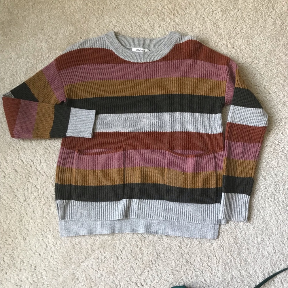 Madewell Mulit Color Pocket Pullover Sweater Size XXS